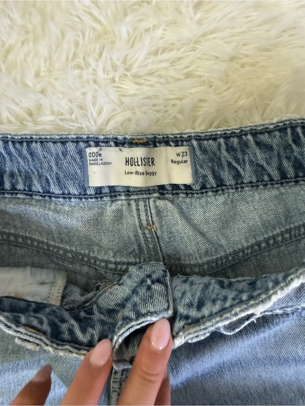 Hollister Light Blue low rise baggyJeans